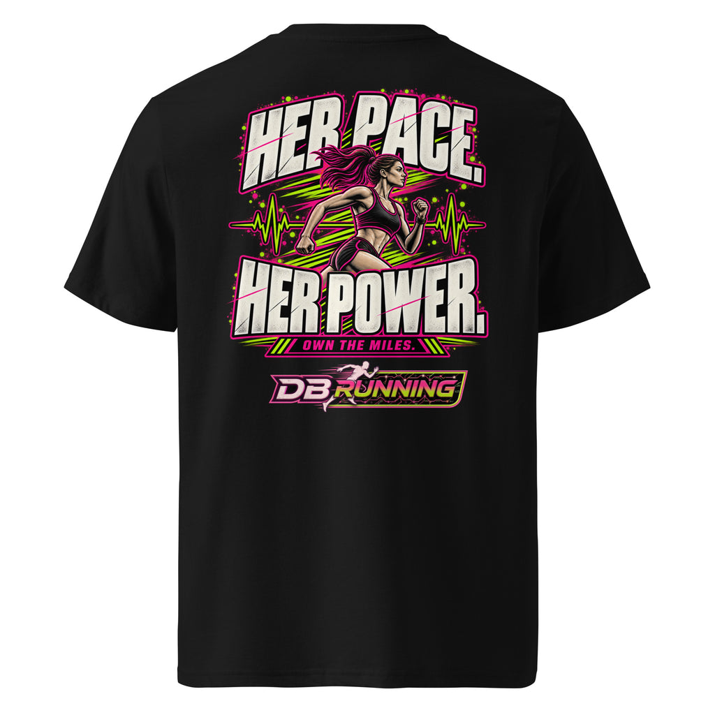 Her Pace. Her Power. - T-Shirt - DB Running