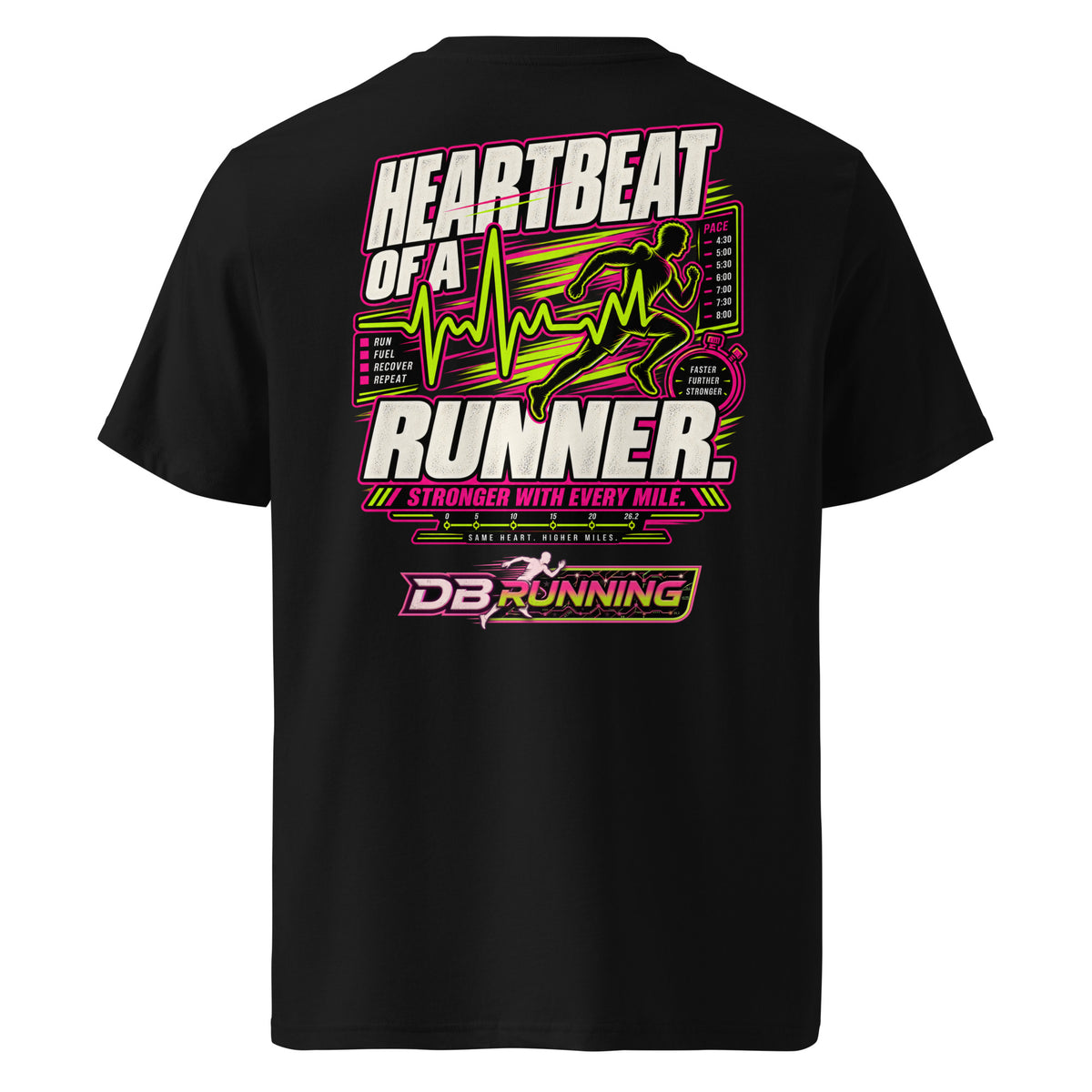 Heartbeat of a Runner Male - T-Shirt - DB Running