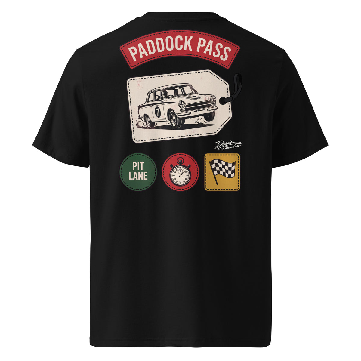 Cortina Paddock Pass Seven T-Shirt - Dean's Classic Cars