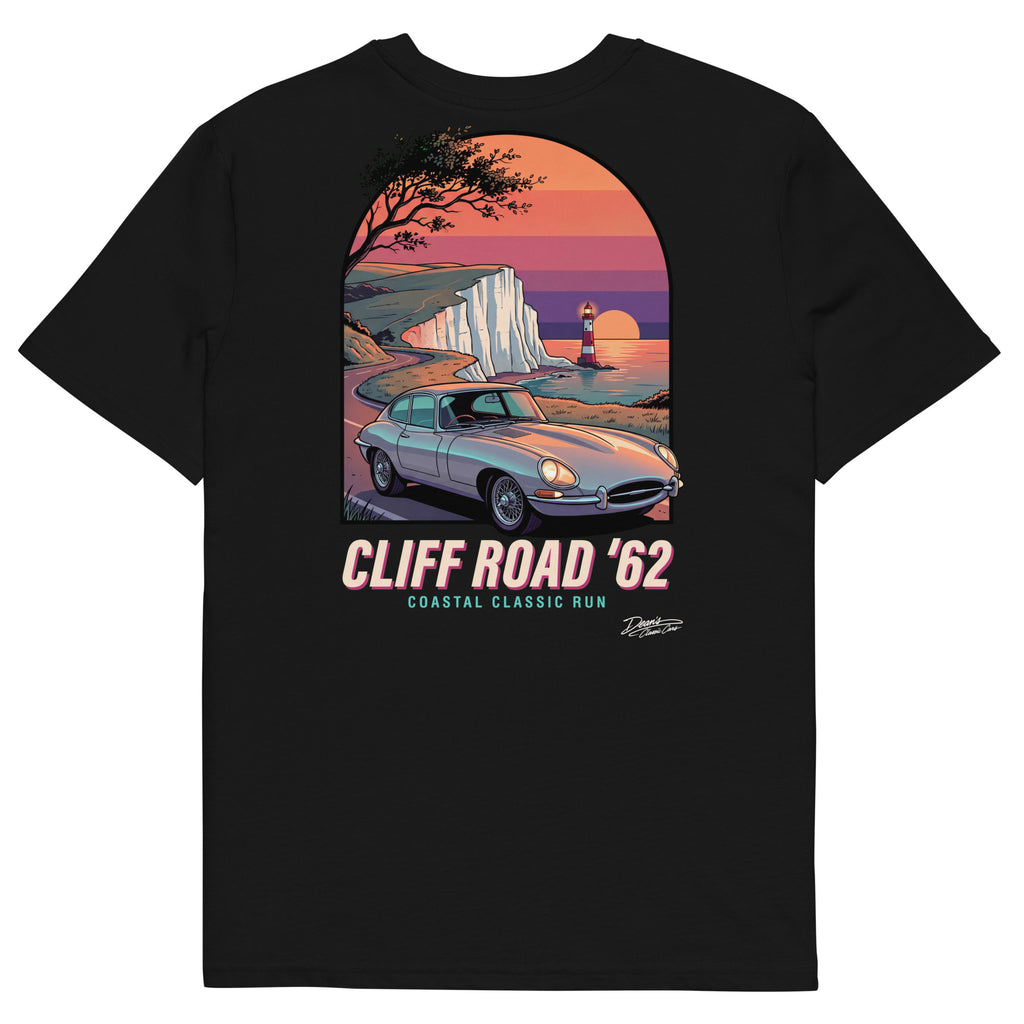 E Type Cliff Road T-Shirt - Dean's Classic Cars