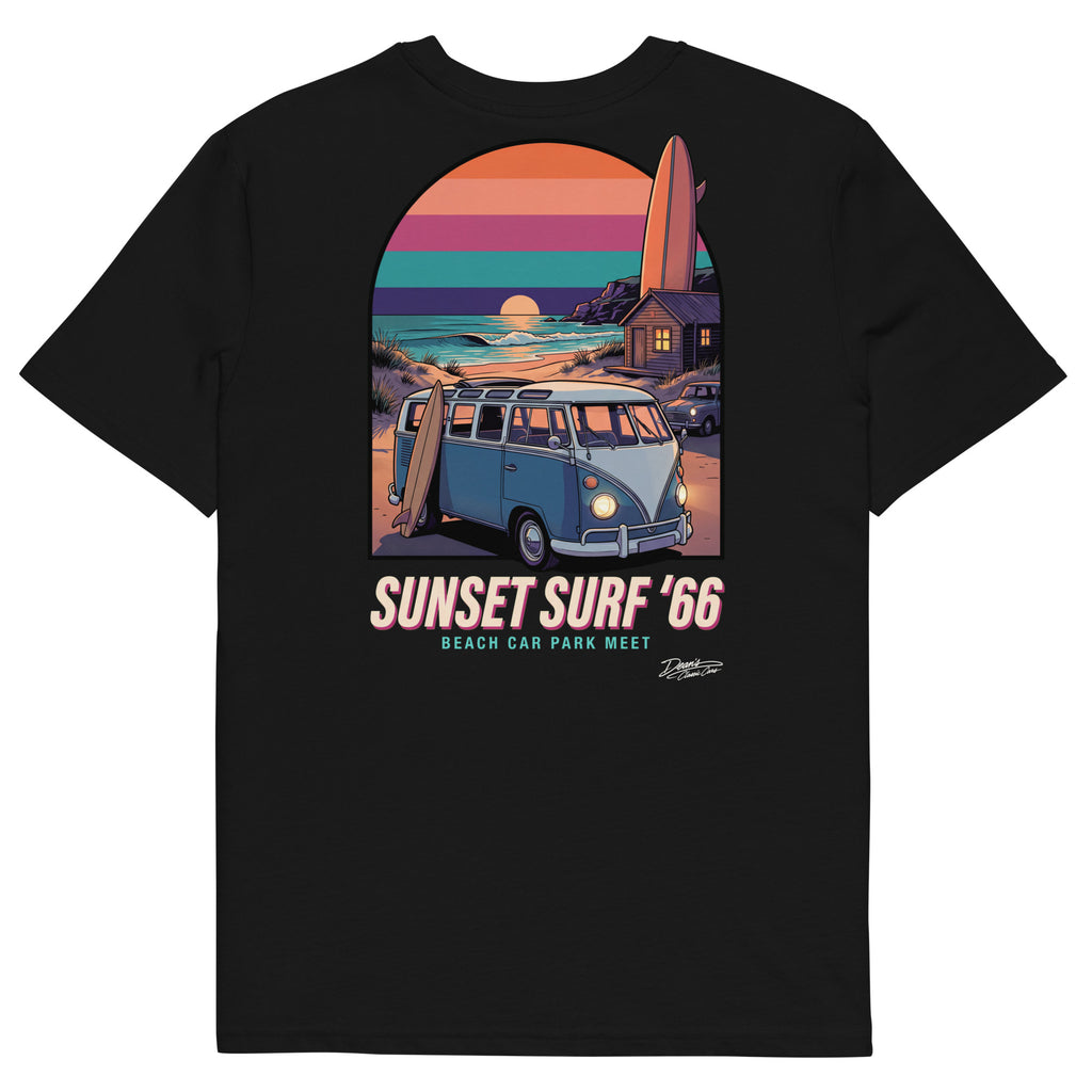 Split Screen Sunset Surf T-Shirt - Dean's Classic Cars