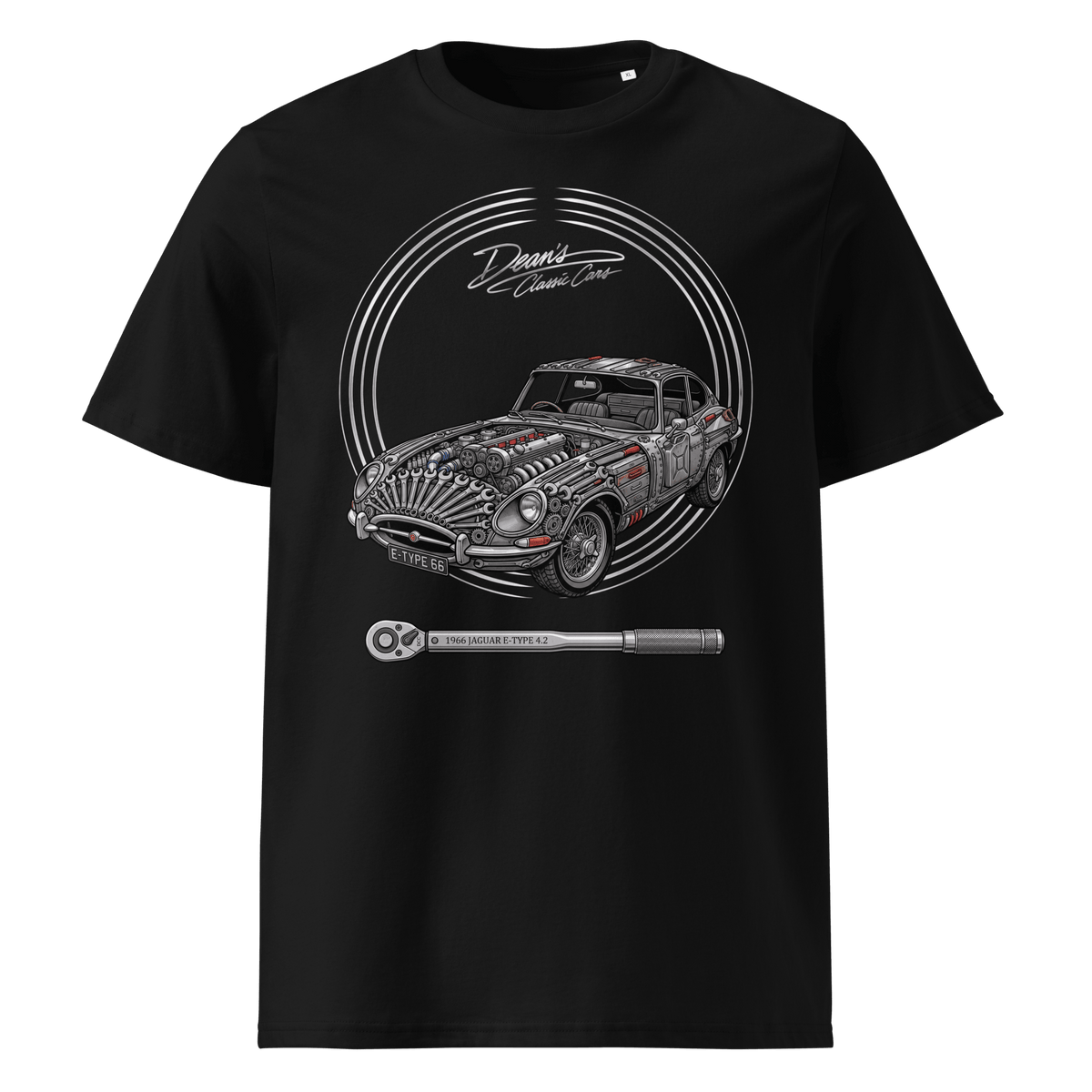 E Type Triple Wiper T-Shirt - Dean's Classic Cars