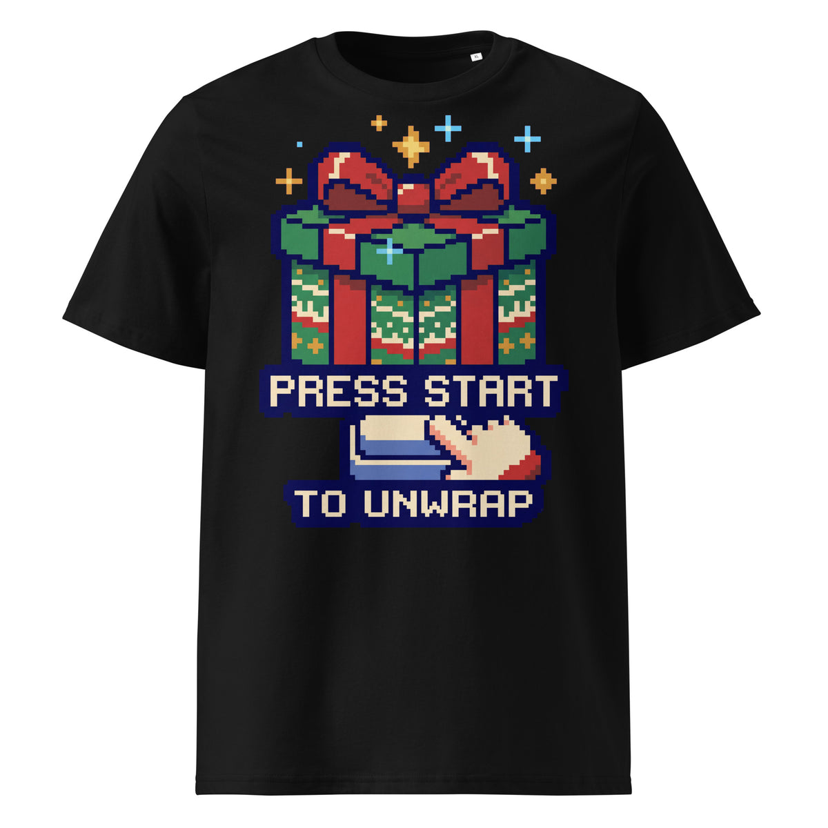 Press Start To Unwrap Christmas T-Shirt - Ricki Robin