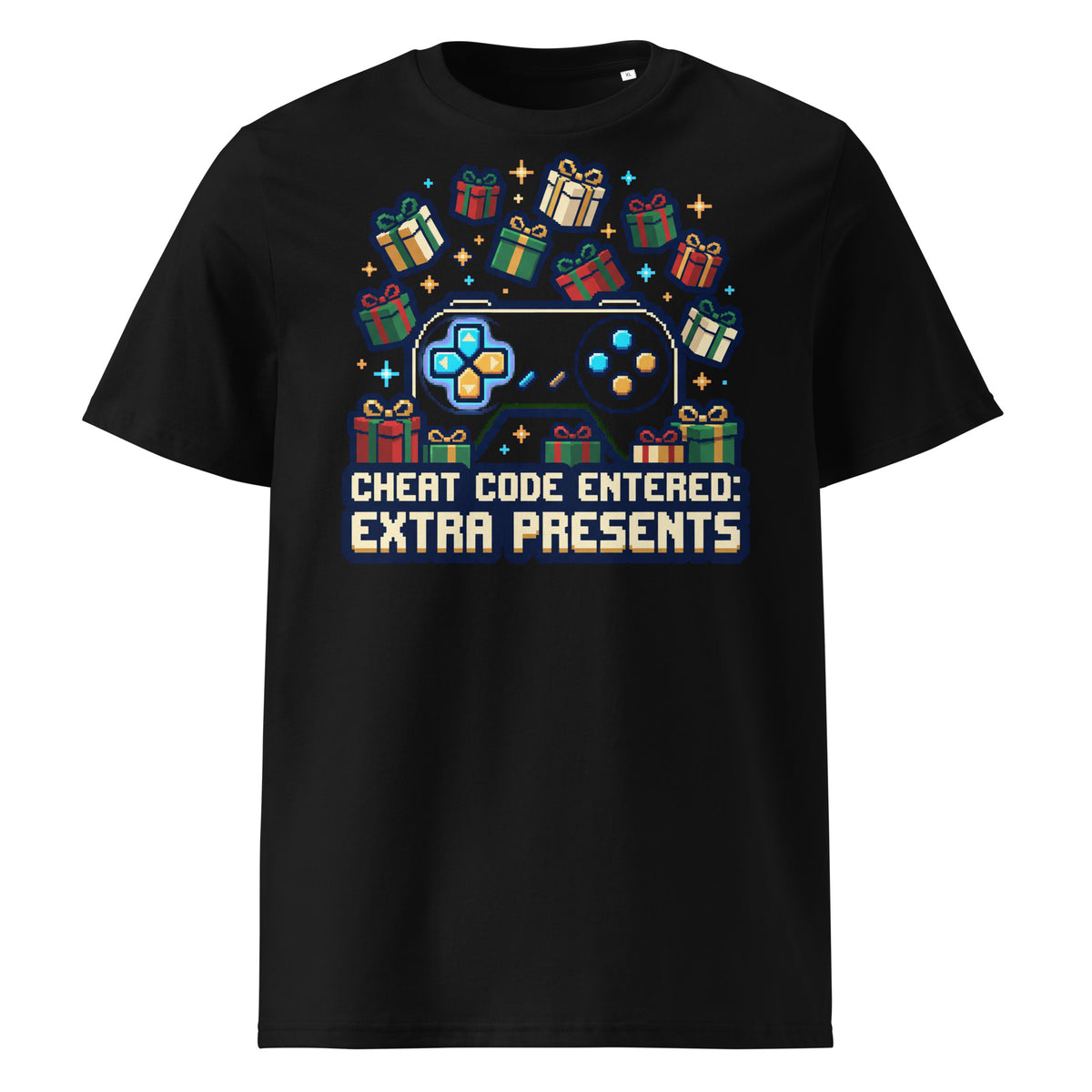 Cheat Code: Extra Presents Christmas T-Shirt - Ricki Robin