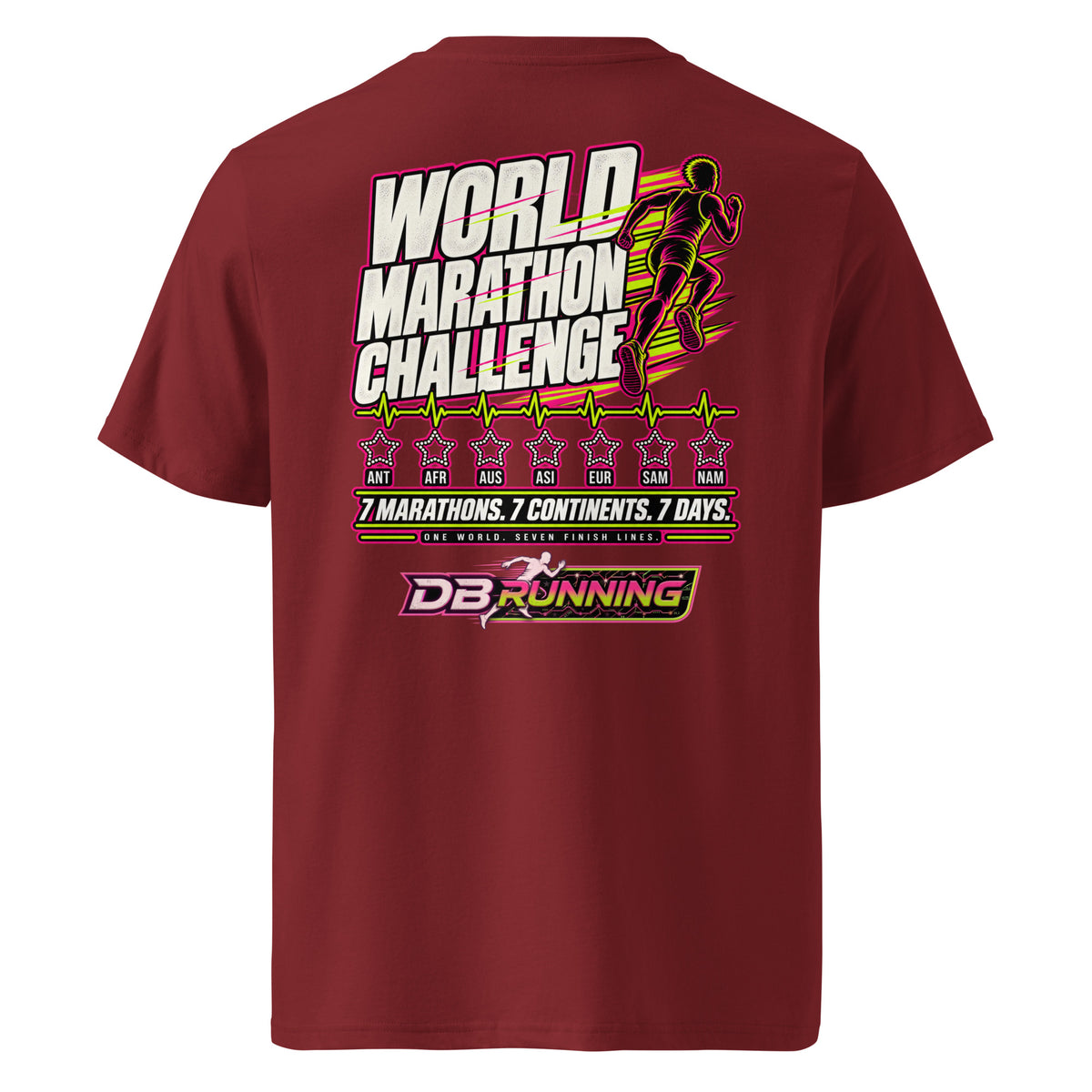 World Marathon Challenge Male - T-Shirt - DB Running