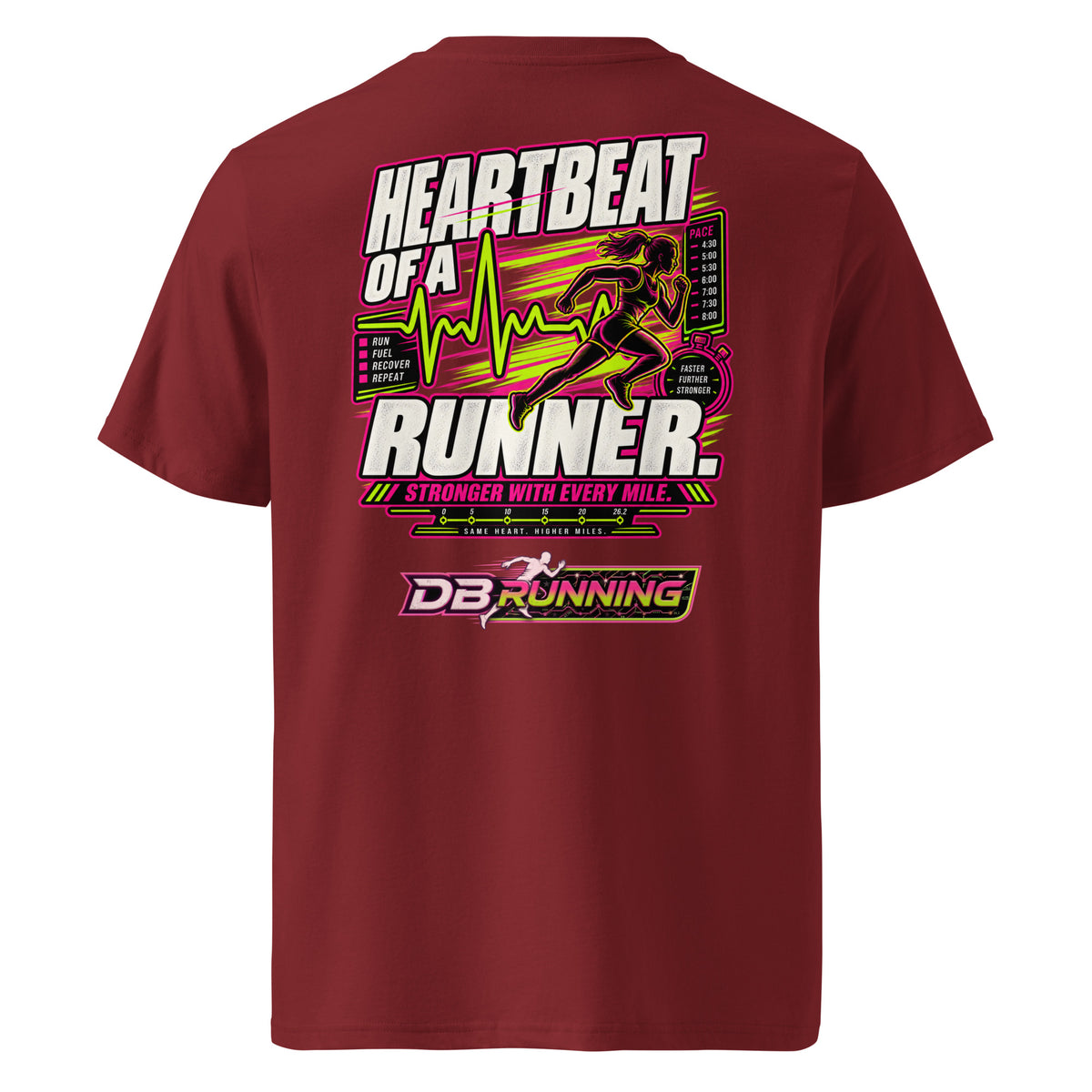 Heartbeat of a Runner Female - T-Shirt - DB Running