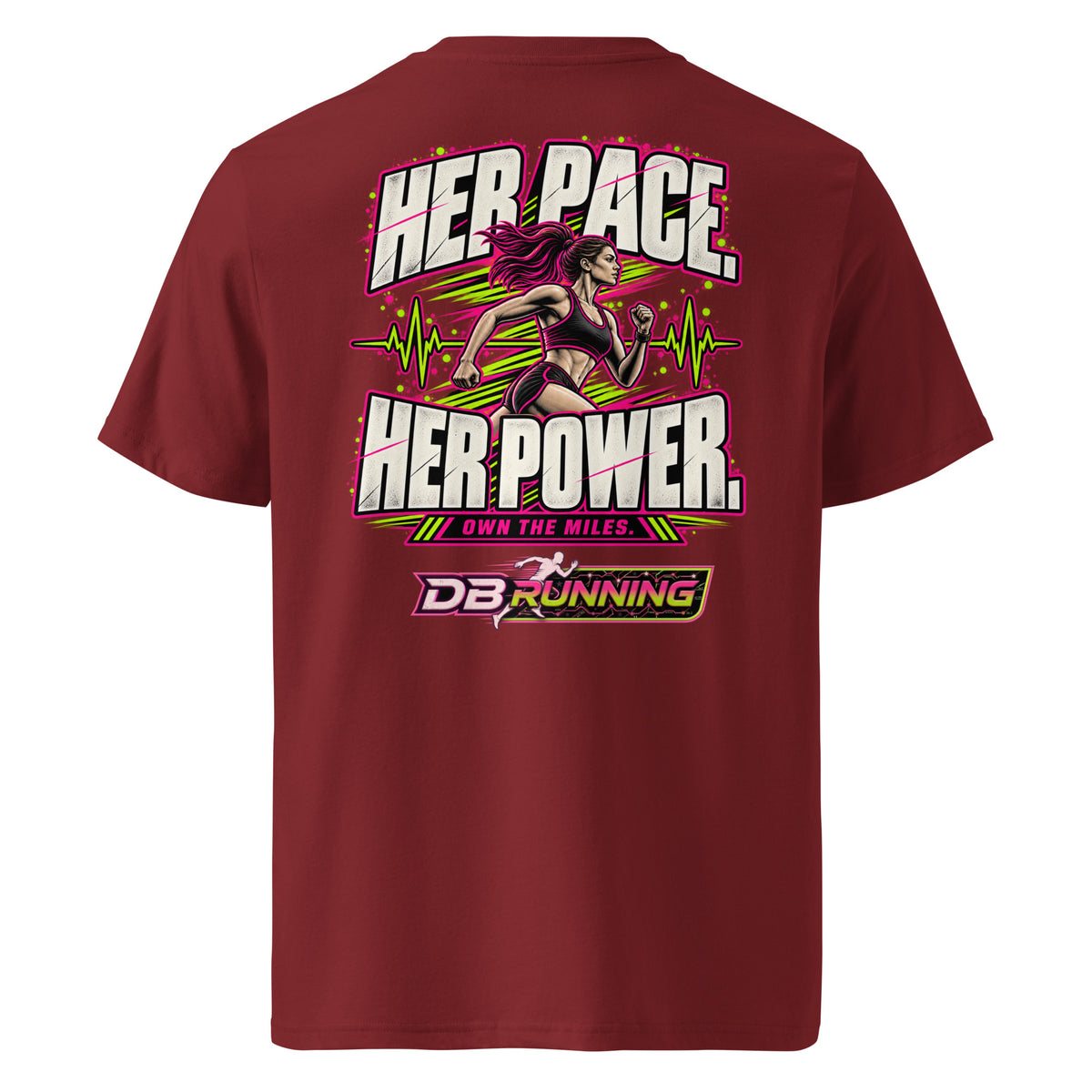 Her Pace. Her Power. - T-Shirt - DB Running