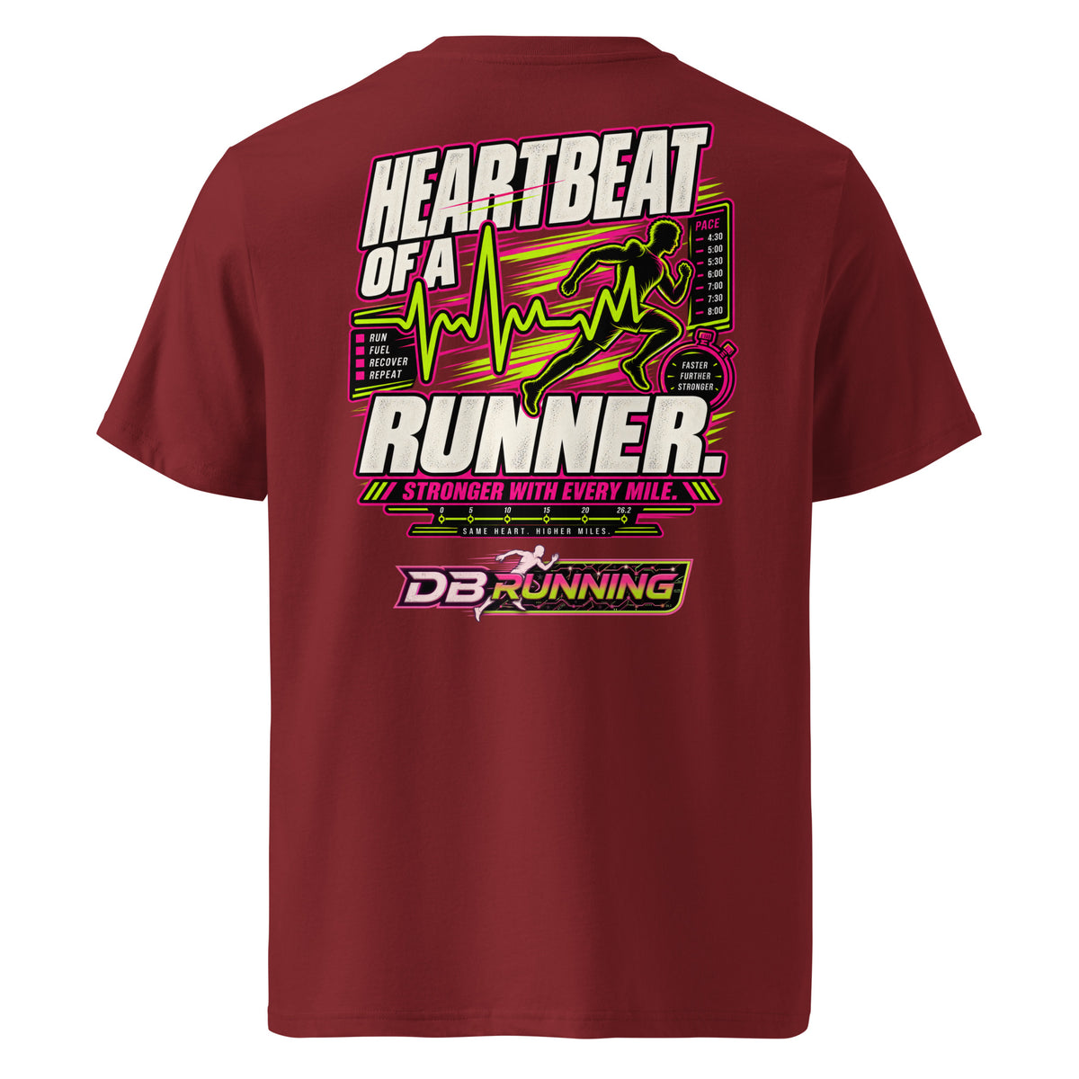 Heartbeat of a Runner Male - T-Shirt - DB Running