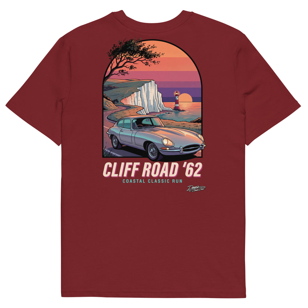E Type Cliff Road T-Shirt - Dean's Classic Cars
