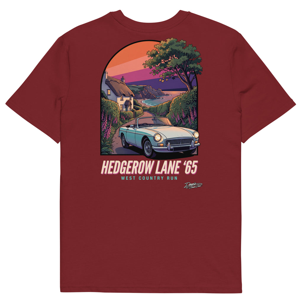 MGB Roadster Hedgerow Lane T-Shirt - Dean's Classic Cars