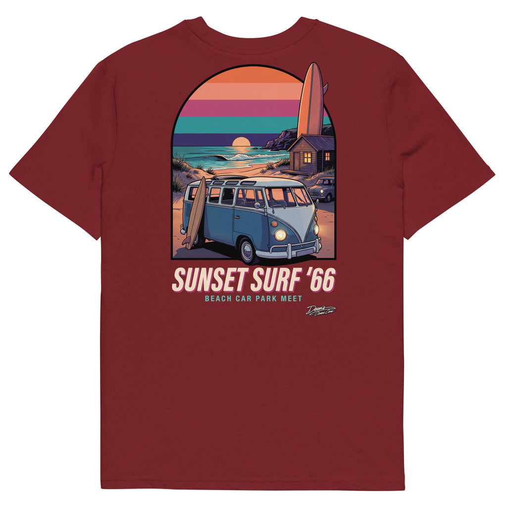 Split Screen Sunset Surf T-Shirt - Dean's Classic Cars