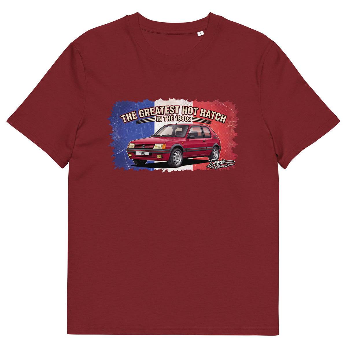 205 GTI Cherry Red T-Shirt - Dean's Classic Cars