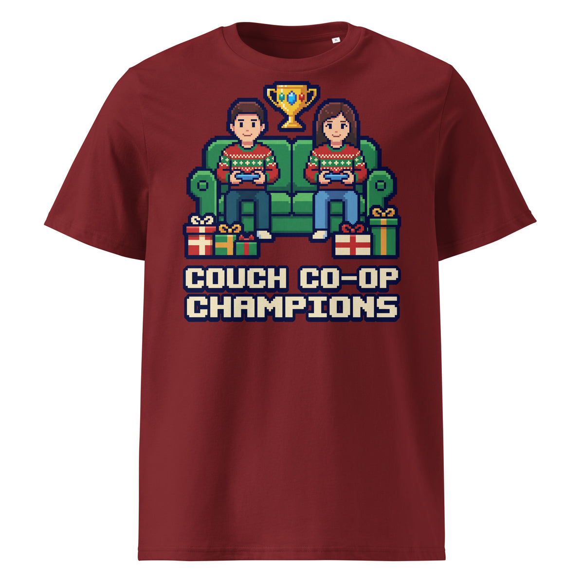 Couch Co-op Champions Christmas T-Shirt - Ricki Robin