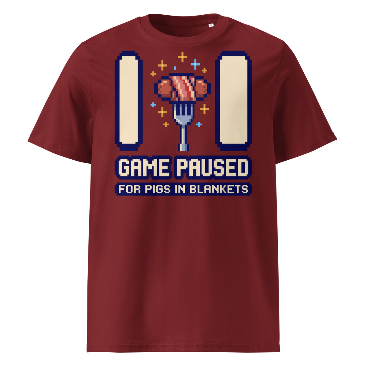 Game Paused For Pigs In Blankets Christmas T-Shirt - Ricki Robin