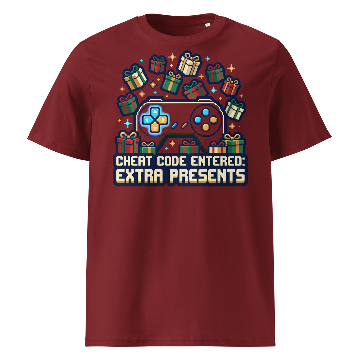Cheat Code: Extra Presents Christmas T-Shirt - Ricki Robin