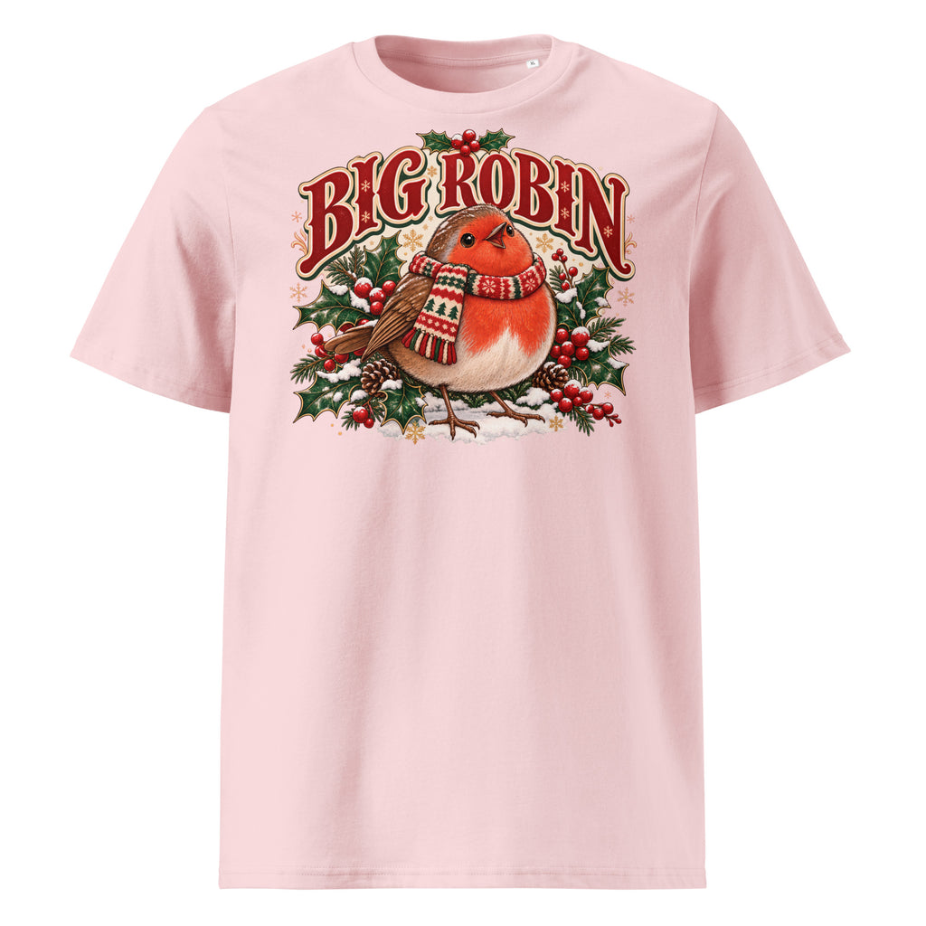 Big Robin Christmas T-Shirt (Pastels) - Ricki Robin