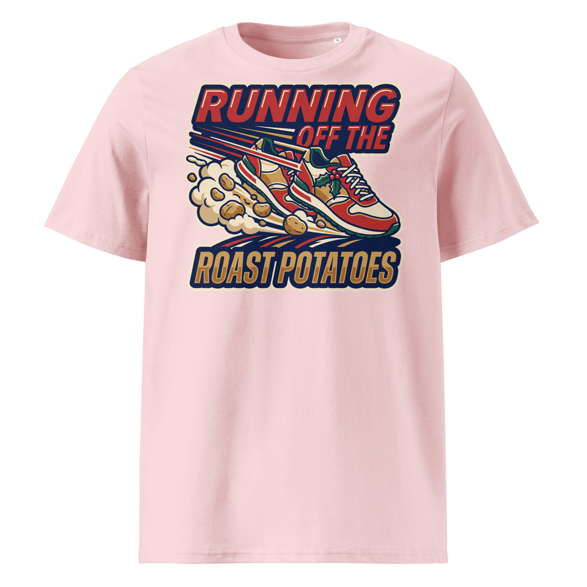 Running Off The Roast Potatoes Christmas T-Shirt (Pastels) - Ricki Robin