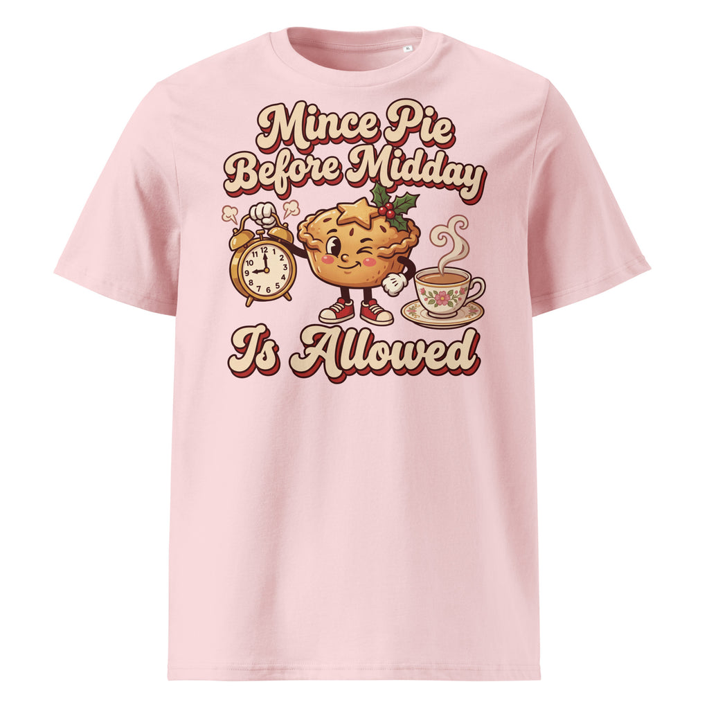 Mince Pie Before Midday Is Allowed Christmas T-Shirt (Pastels) - Ricki Robin