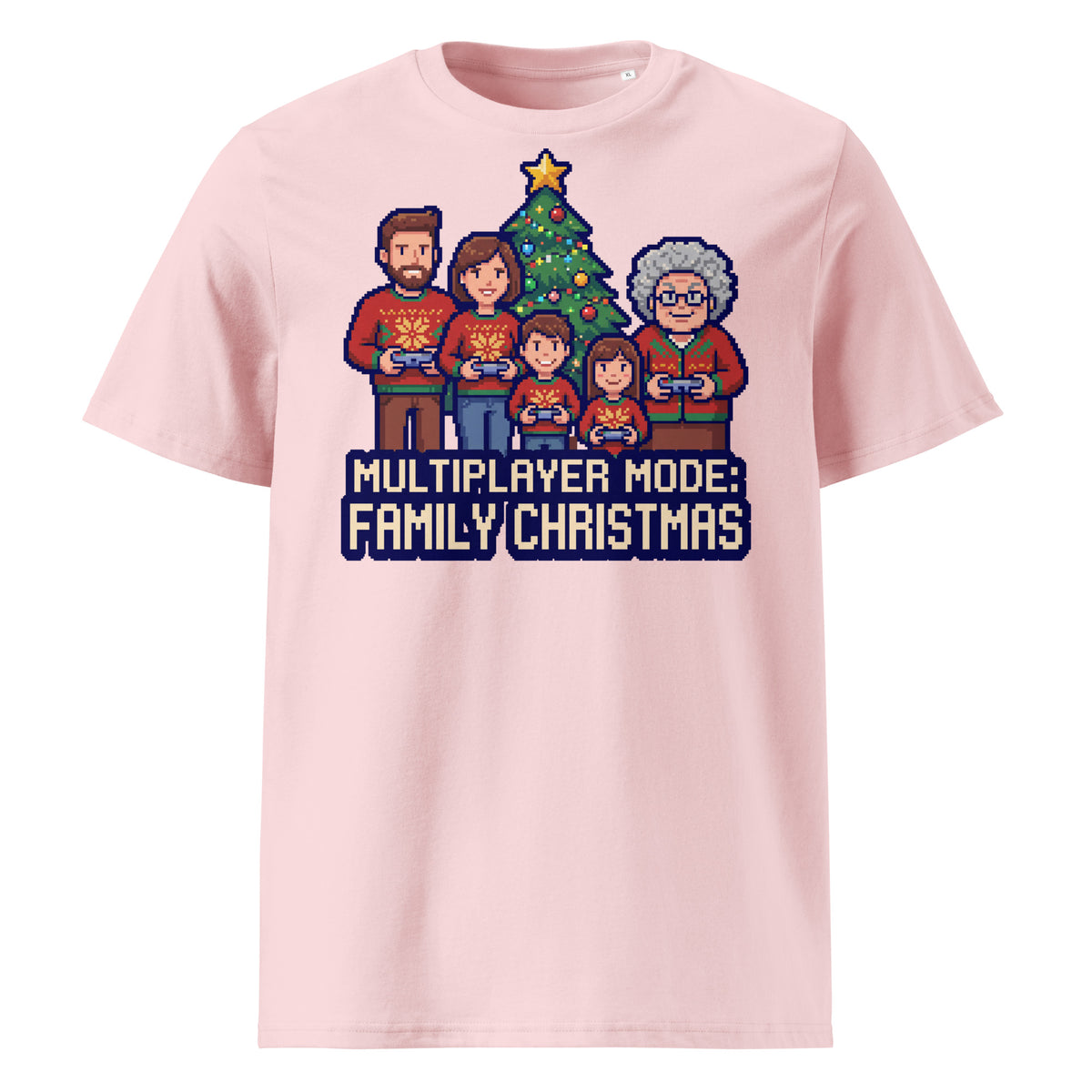 Multiplayer Mode: Family Christmas T-Shirt (Pastels) - Ricki Robin