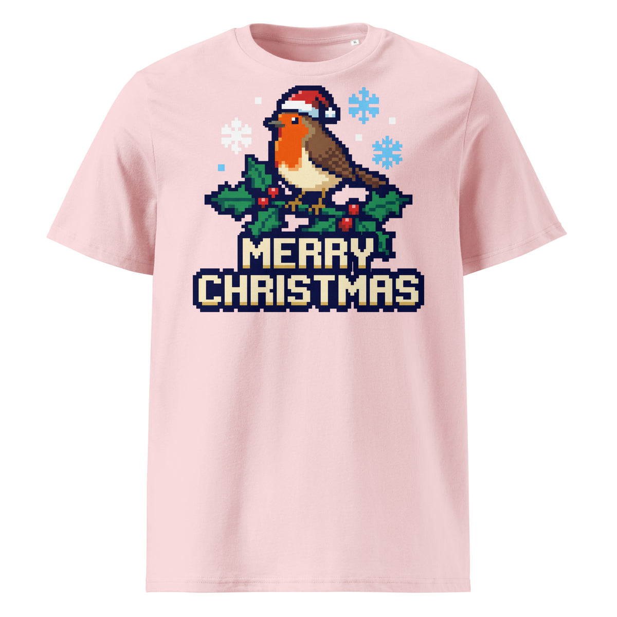 8-Bit Robin Christmas T-Shirt (Pastels) - Ricki Robin