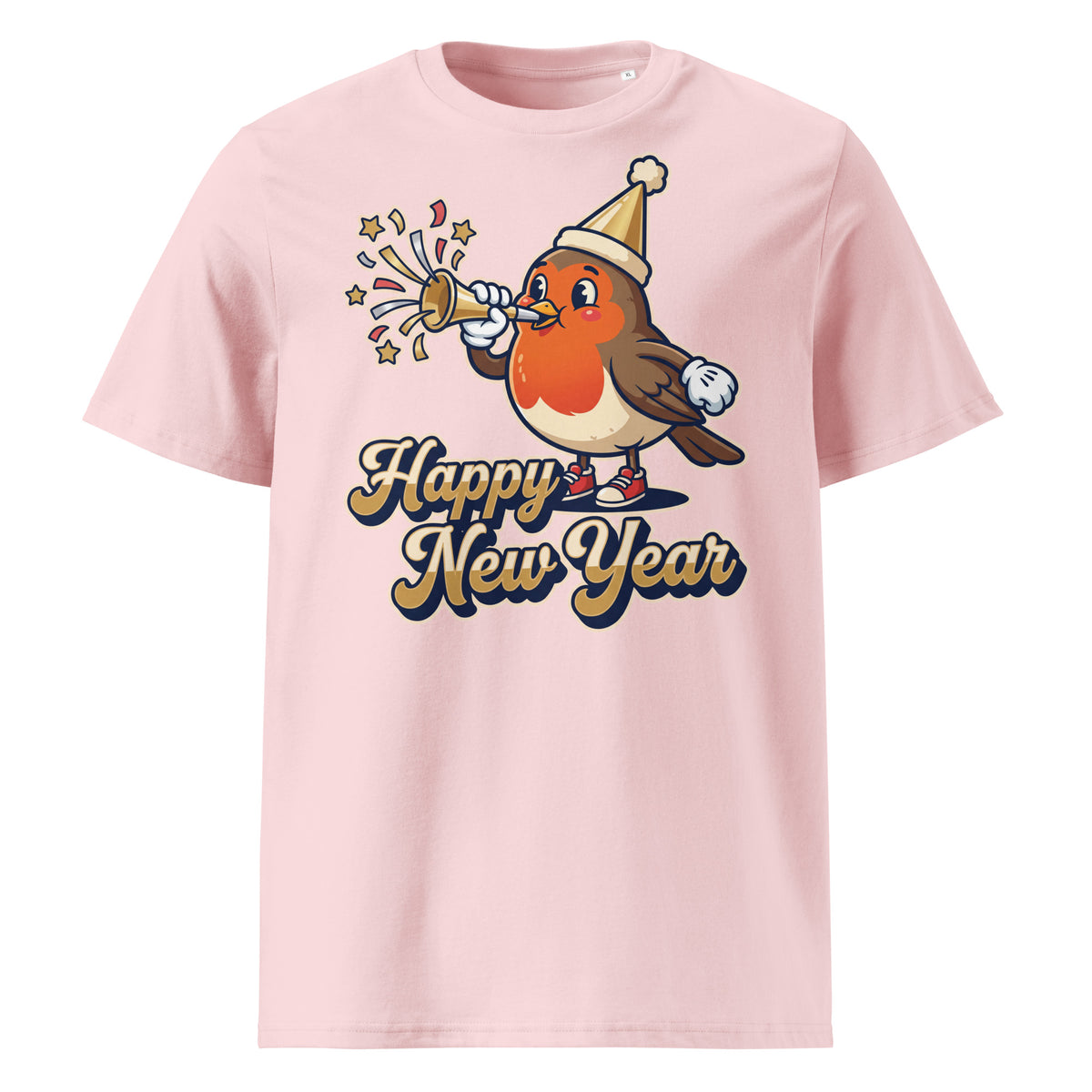Happy New Year Robin T-Shirt (Pastels) - Ricki Robin