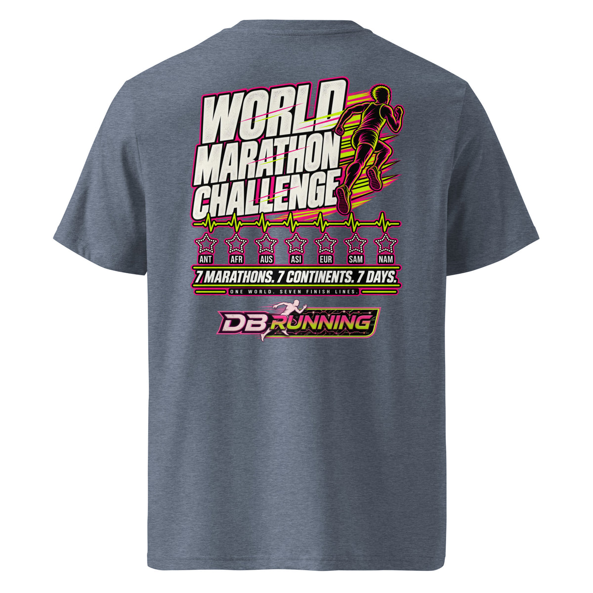 World Marathon Challenge Male - T-Shirt - DB Running