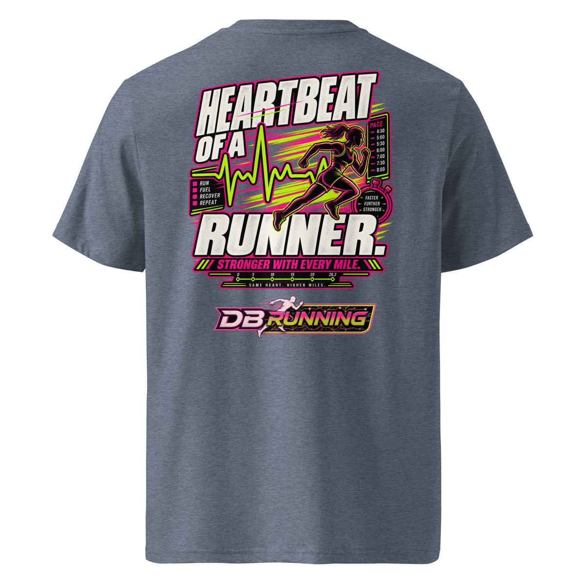 Heartbeat of a Runner Female - T-Shirt - DB Running