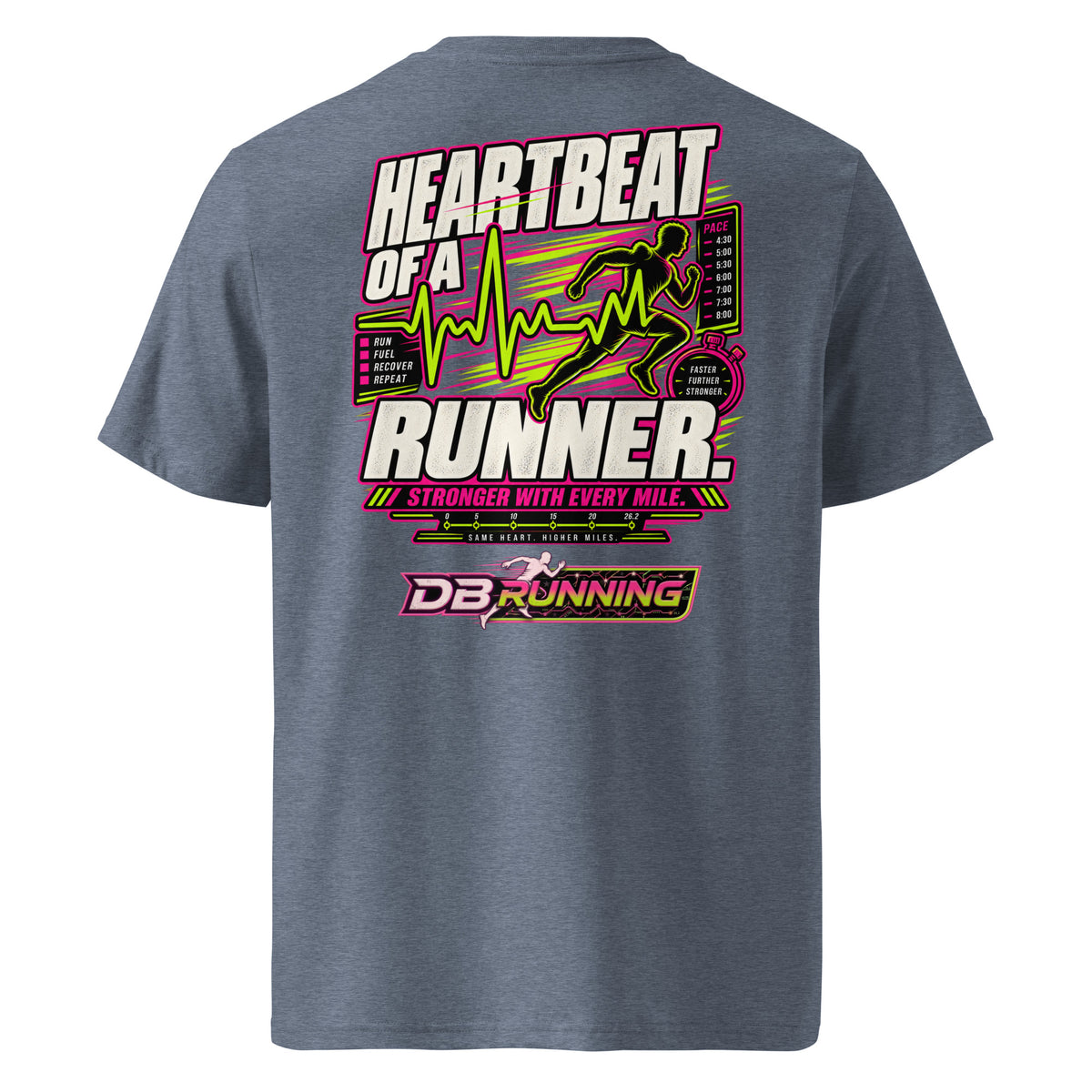 Heartbeat of a Runner Male - T-Shirt - DB Running