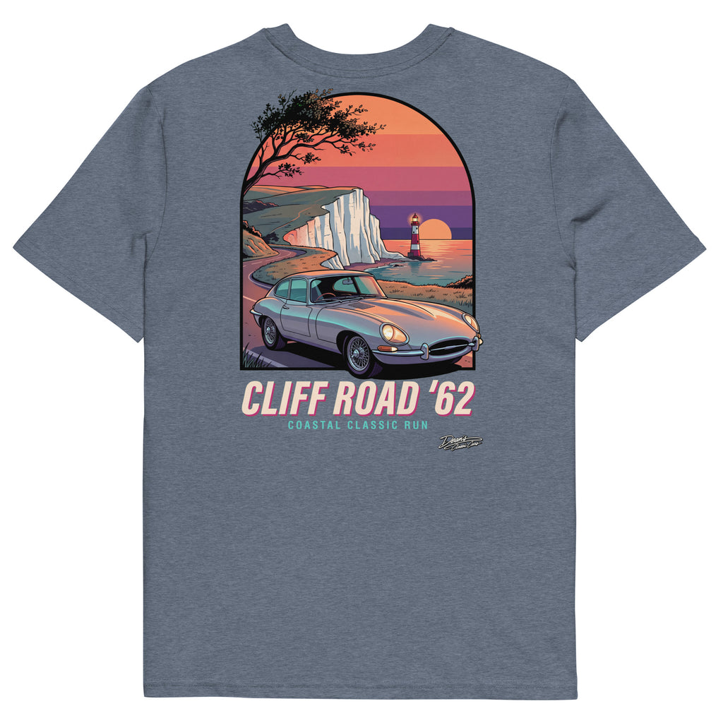 E Type Cliff Road T-Shirt - Dean's Classic Cars
