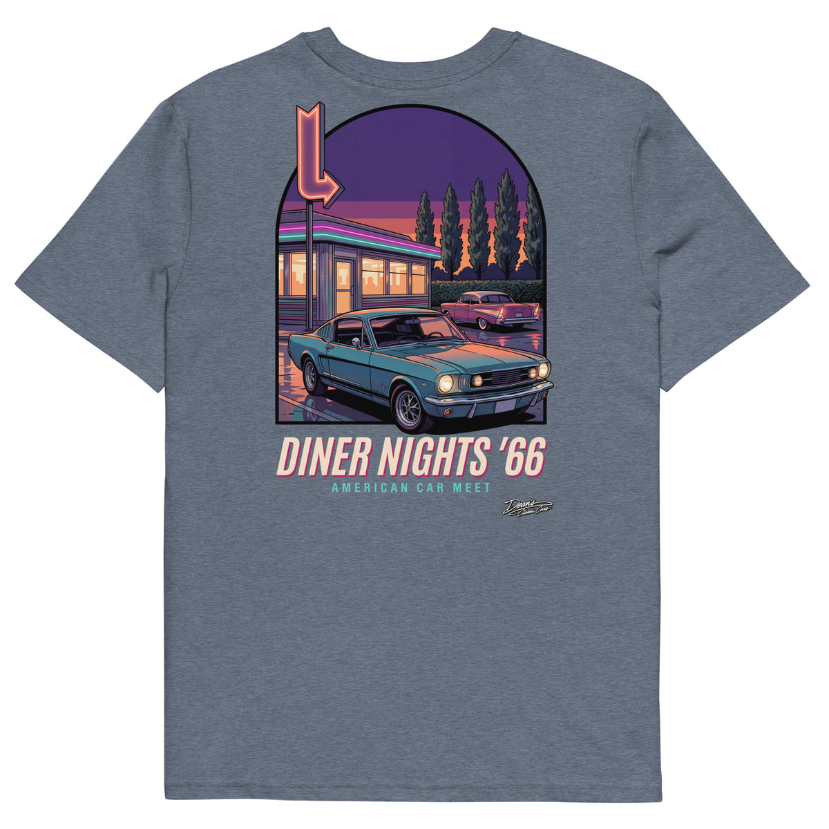 Mustang GT Diner Nights T-Shirt - Dean's Classic Cars