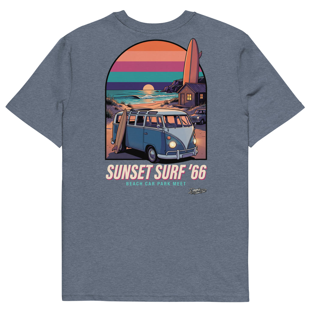 Split Screen Sunset Surf T-Shirt - Dean's Classic Cars