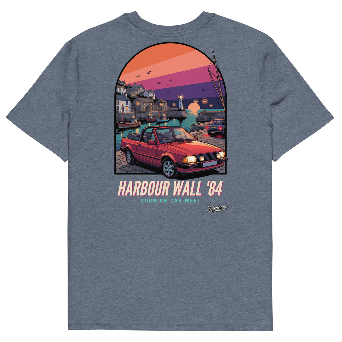 XR3i Cabriolet Harbour Wall T-Shirt - Dean's Classic Cars