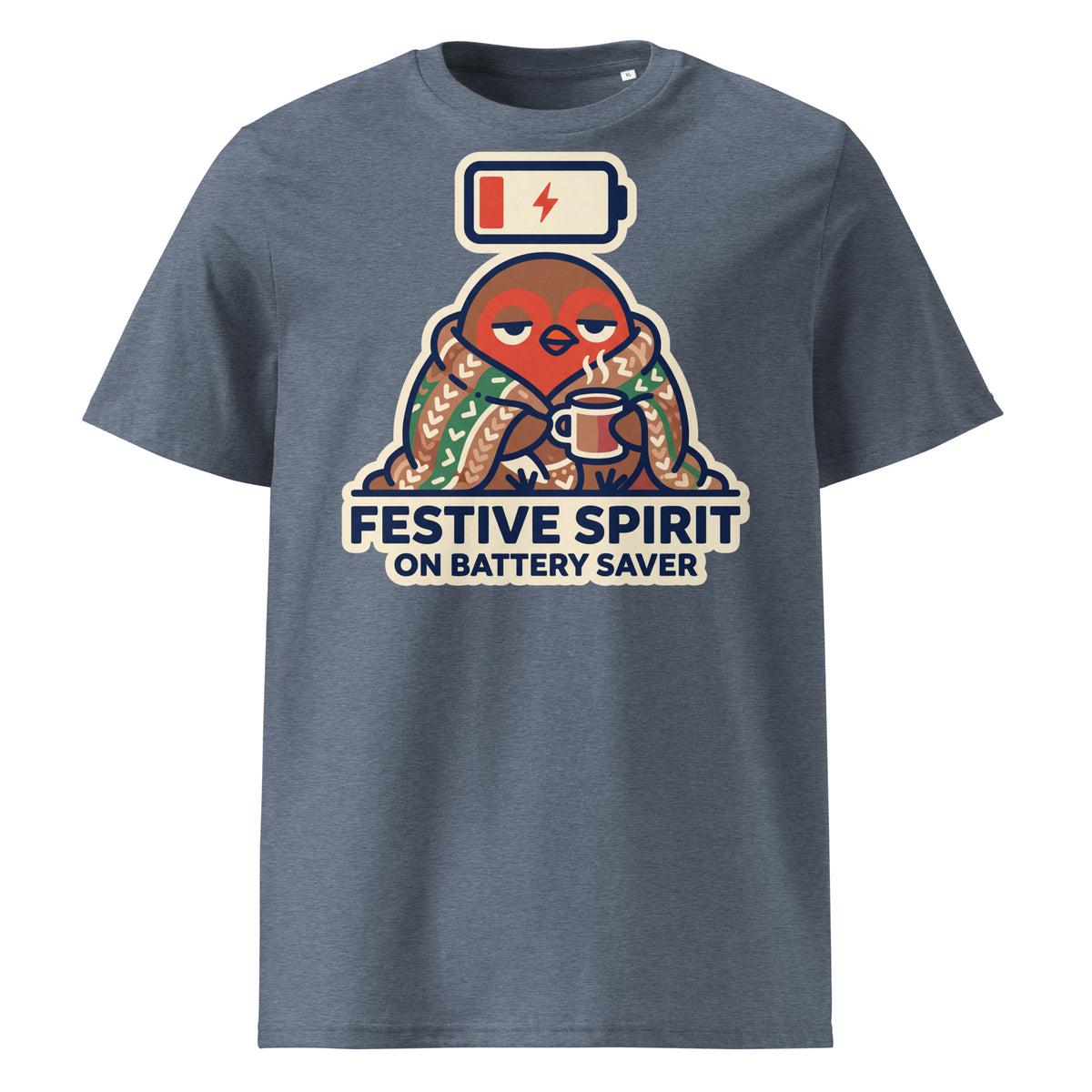 Festive Spirit On Battery Saver Christmas T-Shirt - Ricki Robin