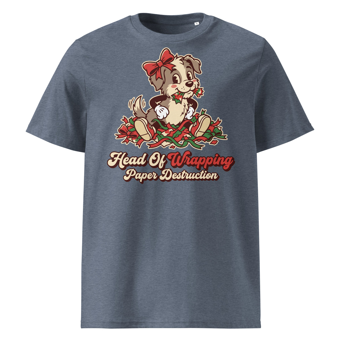 Head Of Wrapping Paper Destruction Christmas T-Shirt - Ricki Robin