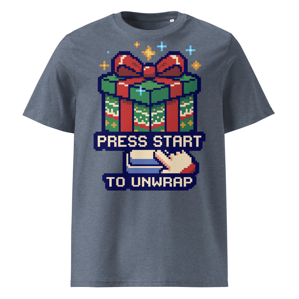 Press Start To Unwrap Christmas T-Shirt - Ricki Robin