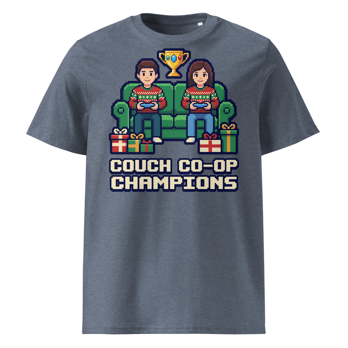 Couch Co-op Champions Christmas T-Shirt - Ricki Robin