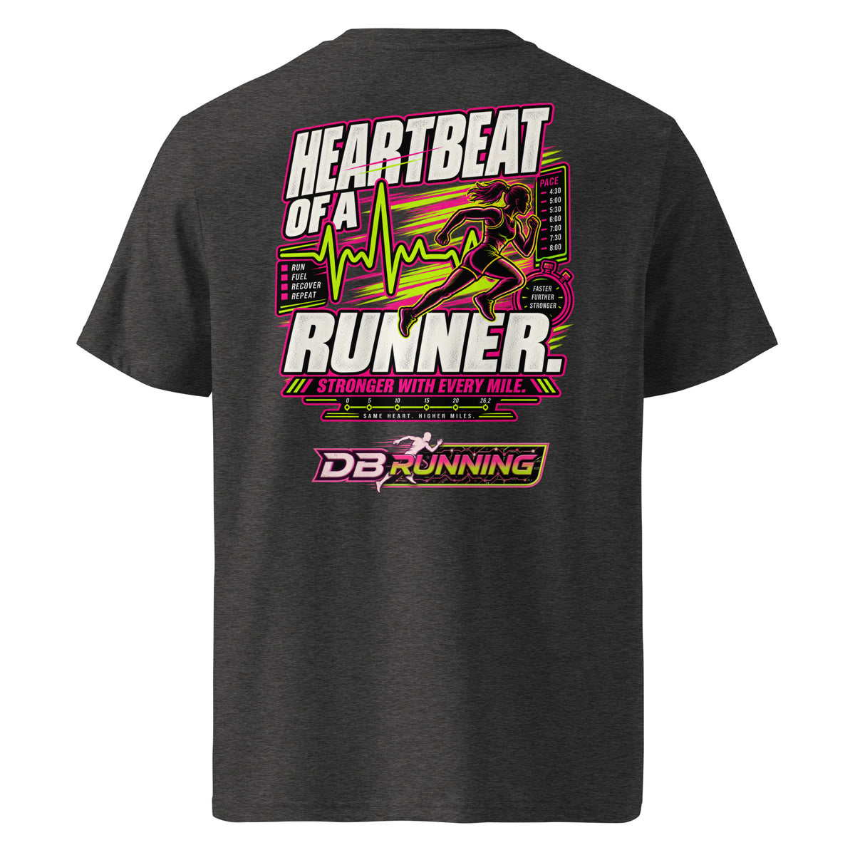 Heartbeat of a Runner Female - T-Shirt - DB Running