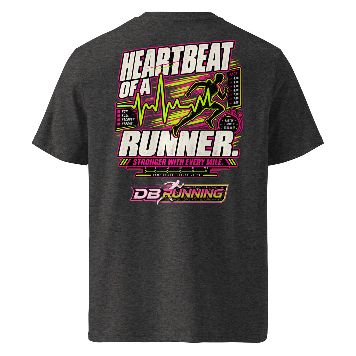 Heartbeat of a Runner Male - T-Shirt - DB Running