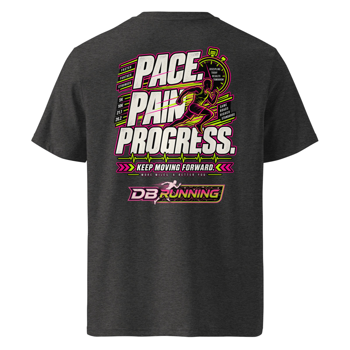 Pace. Pain. Progress Male - T-Shirt - DB Running