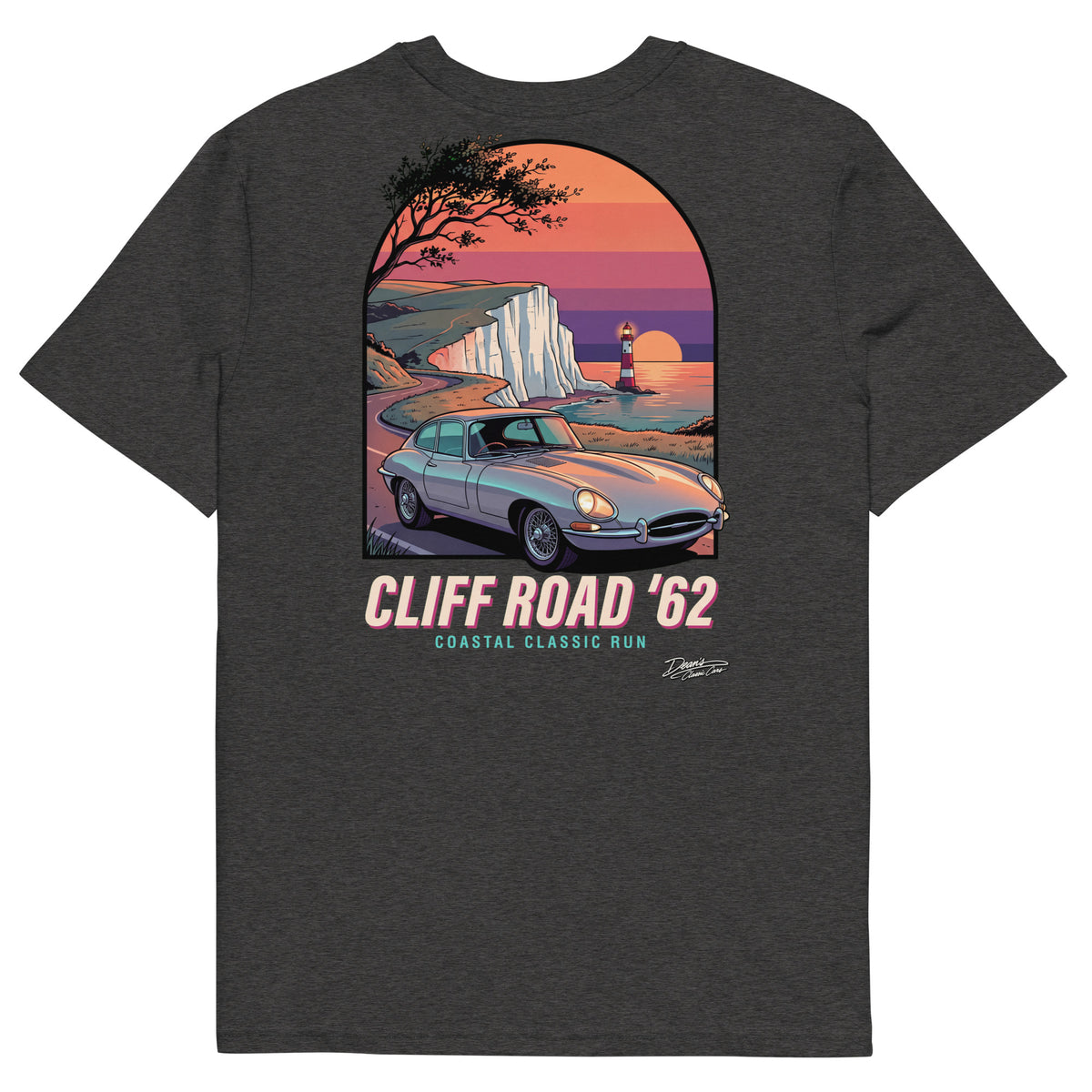 E Type Cliff Road T-Shirt - Dean's Classic Cars