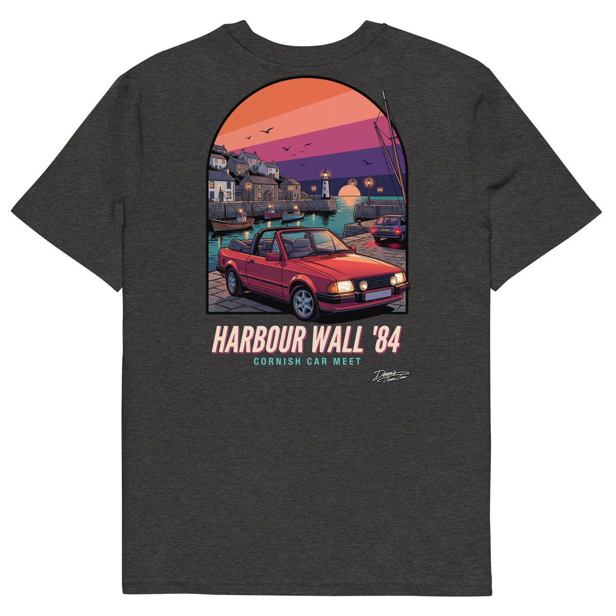 XR3i Cabriolet Harbour Wall T-Shirt - Dean's Classic Cars