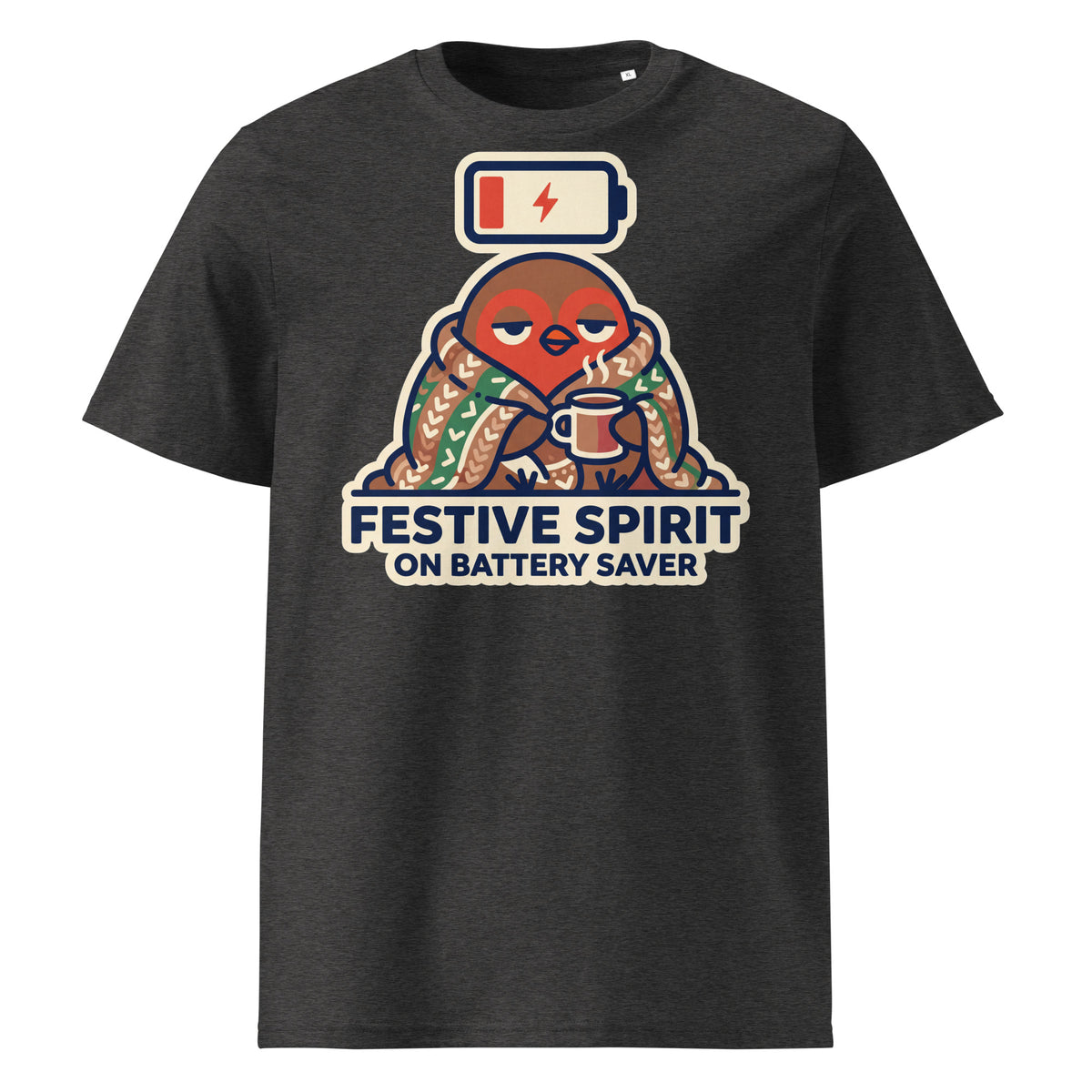 Festive Spirit On Battery Saver Christmas T-Shirt - Ricki Robin