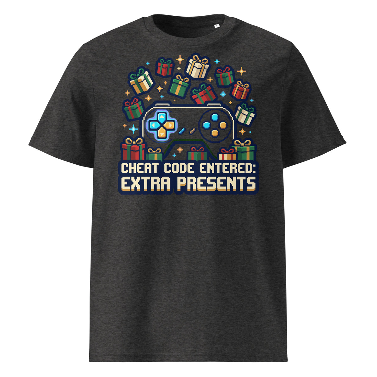 Cheat Code: Extra Presents Christmas T-Shirt - Ricki Robin
