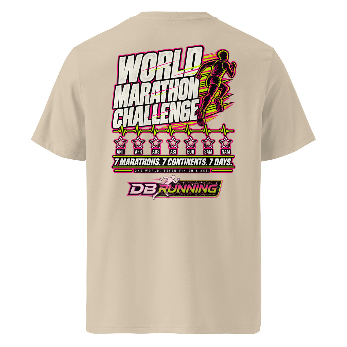 World Marathon Challenge Male - T-Shirt - DB Running