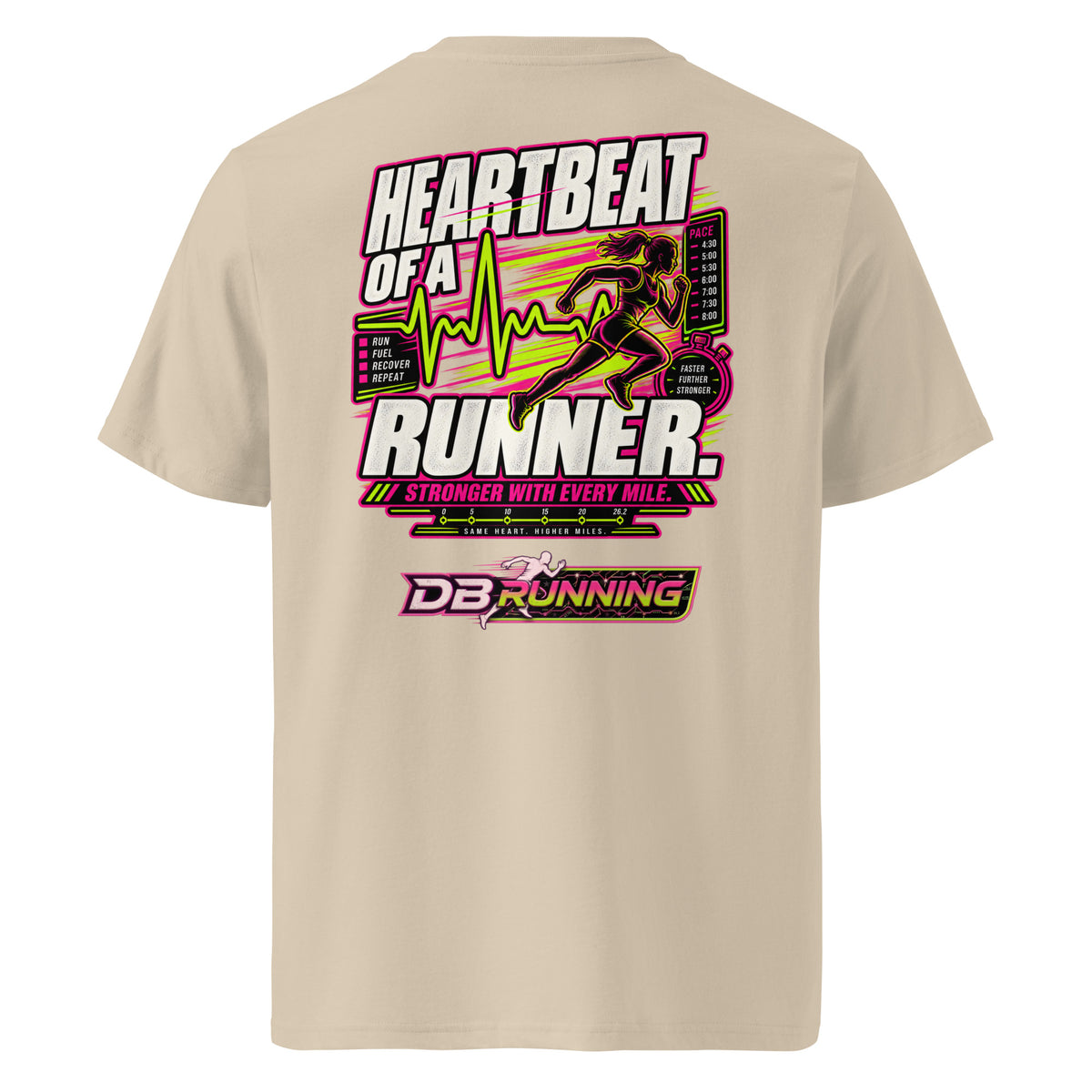 Heartbeat of a Runner Female - T-Shirt - DB Running