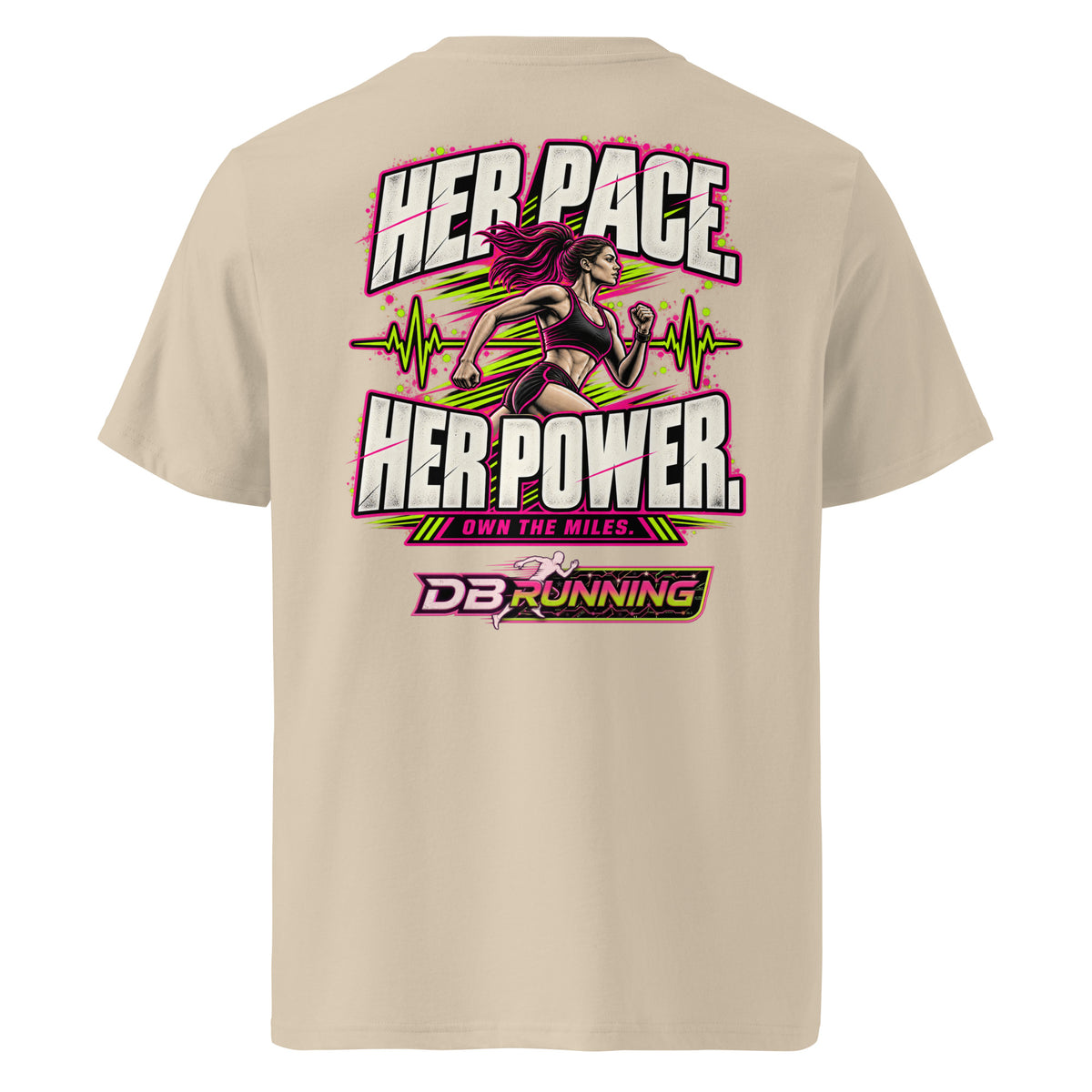 Her Pace. Her Power. - T-Shirt - DB Running