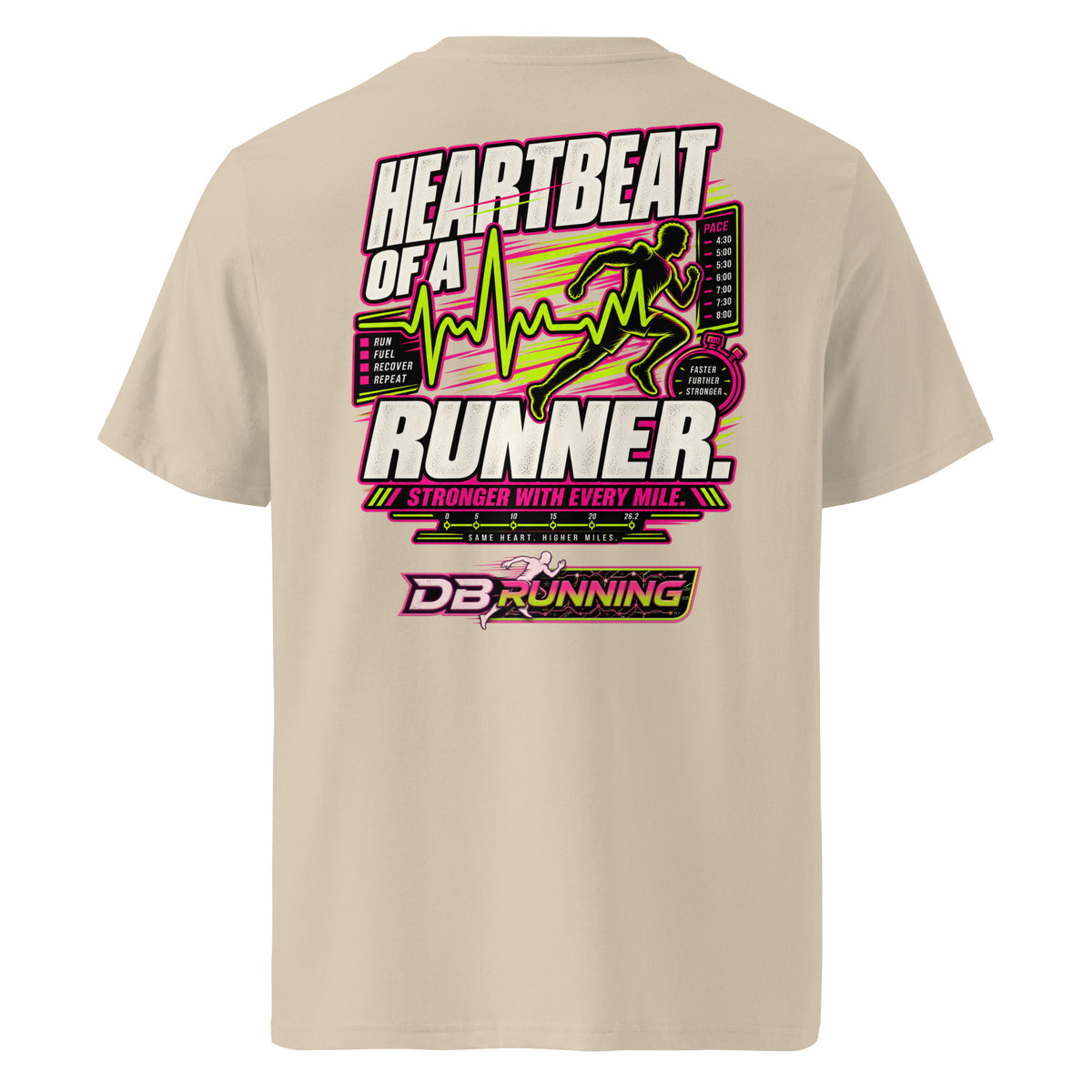 Heartbeat of a Runner Male - T-Shirt - DB Running