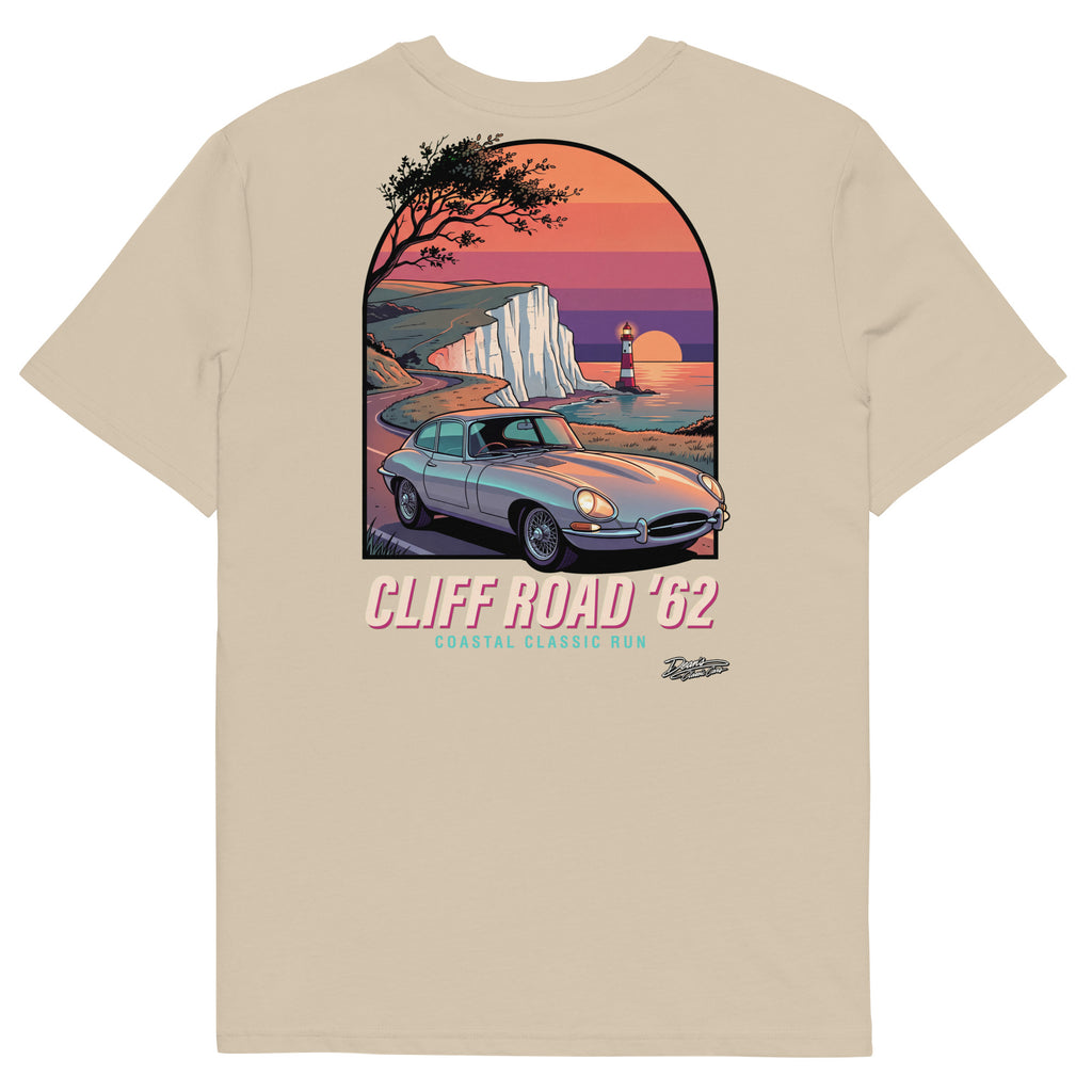 E Type Cliff Road T-Shirt - Dean's Classic Cars