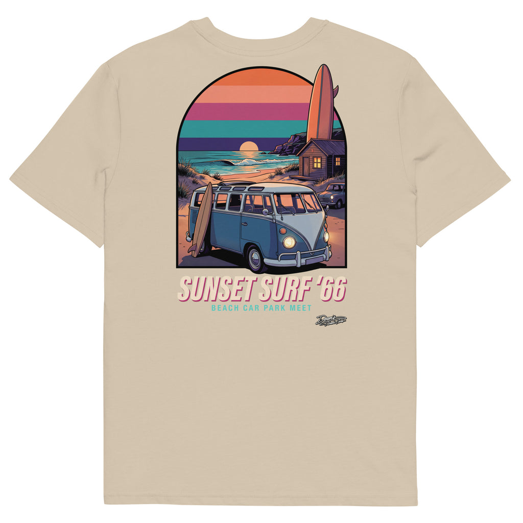 Split Screen Sunset Surf T-Shirt - Dean's Classic Cars