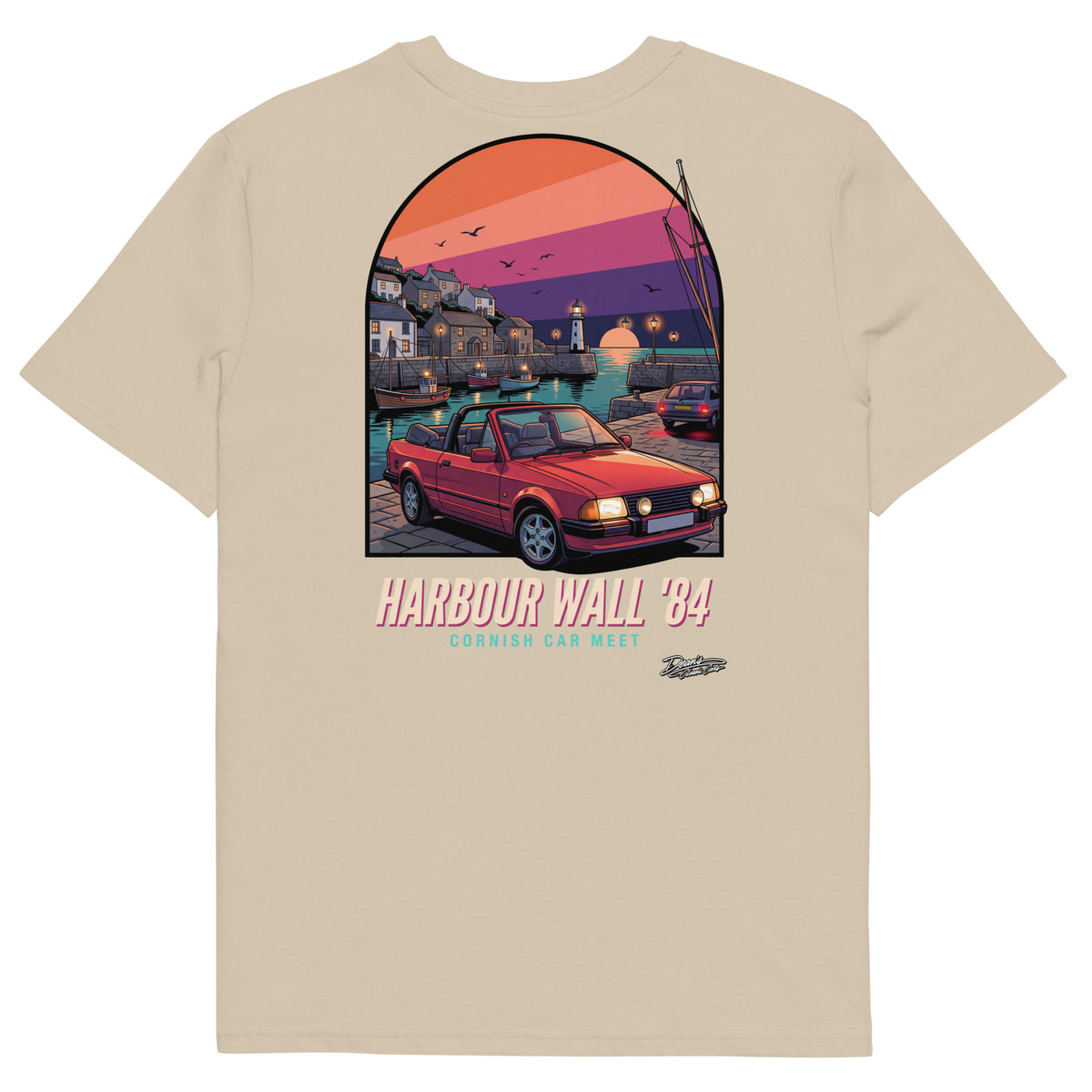 XR3i Cabriolet Harbour Wall T-Shirt - Dean's Classic Cars